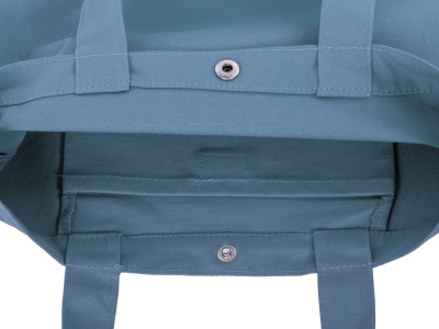 Сумка Helfer из хлопка на кнопке с регулирующейся лямкой, антрацит