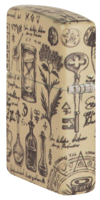 Зажигалка ZIPPO Alchemy Design с покрытием 540 Matte, латунь/сталь, бежевая, матовая, 38x13x57 мм
