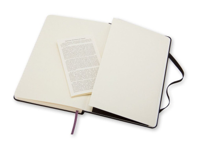 Записная книжка Moleskine Classic (в линейку) в твердой обложке, Pocket (9x14см), черный , размер A6