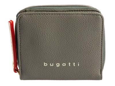 Кошелёк женский BUGATTI ЭЛЛА | ELLA, оливковый, полиуретан, 12х3х10 см