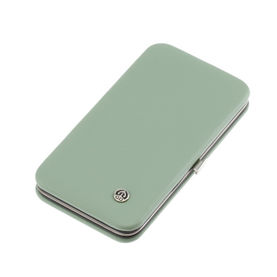 Маникюрный набор GD, 7 пр. Футляр: искусственная кожа, цвет зеленый