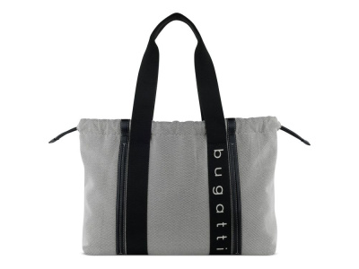 Сумка-шоппер женская BUGATTI АМБРА | AMBRA, серо-черный цвет, хлопок/полиэстер, 45х10х34 см