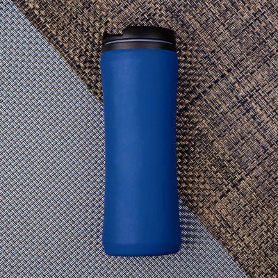 Термокружка FLOCK;  450 мл; черный; пластик/металл