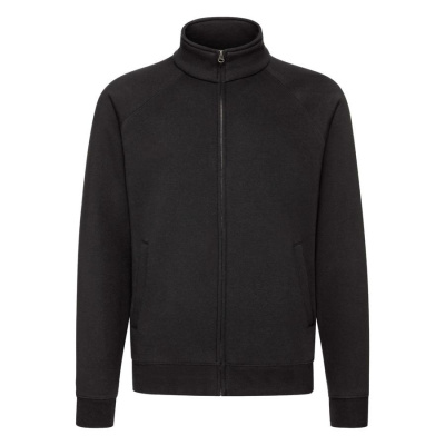 Толстовка "Sweat Jacket", черный_M, 70% х/б, 30% п/э, 280 г/м2
