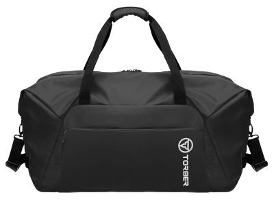 Сумка дорожная TORBER РИТМ, чёрная, полиэстер 900D с PU покрытием, 65 х 37 х 34 см