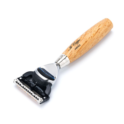 Бритвенный набор IL Ceppo: станок, помазок, подставка, чаша, венге/никелированная латунь, FUSION, натуральный ворс барсука BEST BADGER