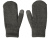 Варежки Dunant, темно-серый меланж