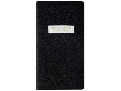 Еженедельник недатированный А6 Black с нашивкой, черный