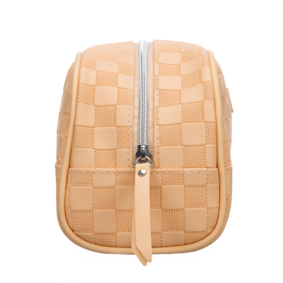 Косметичка Dewal Beauty серия "Шашки", цвет абрикос, 24х11х13 см