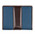 Бумажник KLONDIKE "URBAN", натуральная кожа/канвас, синий/темно-коричневый цвет, 9,5 х 12 х 2 см