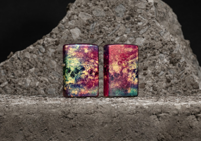 Зажигалка ZIPPO Galaxy Skull с покрытием 540 Tumbled Brass, латунь/сталь, разноцветная, 38x13x57 мм
