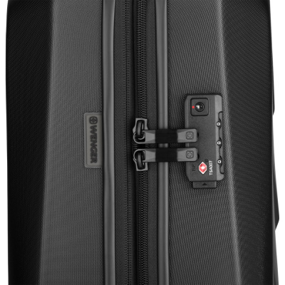 Чемодан WENGER Prymo, чёрный, средний, 45х65х26 см, 59 л, ABS+PC