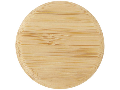 Стеклянная бутылка для воды Porto объемом 500 мл с силиконовой ручкой и бамбуковой крышкой - Прозрачный