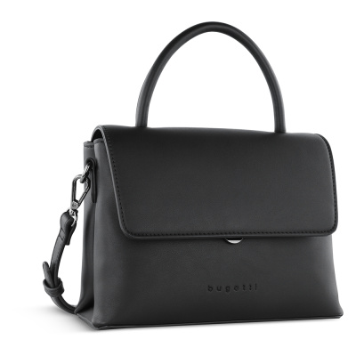Сумка женская BUGATTI ИЛЬВА | ILVA, черная, полиуретан, 23х9х18,5 см