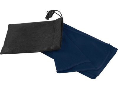 Lucas спортивное полотенце из переработанного полиэстера 30х80 см - Синий нэйви , размер S