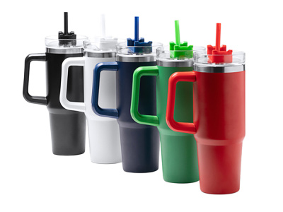 Термокружка Крэнстон с двойными стенками из переработанной нержавеющей стали, белый