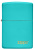 Зажигалка ZIPPO Classic с покрытием Flat Turquoise, латунь/сталь, бирюзовая, глянцевая, 38x13x57 мм