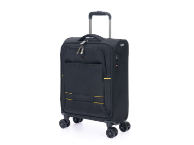 Чемодан TORBER БРОСНО, чёрный, нейлон 600D, 36,5 х 20 х 54 см, 32 л , размер S