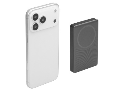 Магнитный беспроводной внешний аккумулятор, QC/PD Сёрф, 10000 мАч, серый