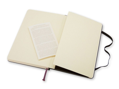 Записная книжка Moleskine Classic (нелинованный) в твердой обложке, Pocket (9x14см), черный , размер A6