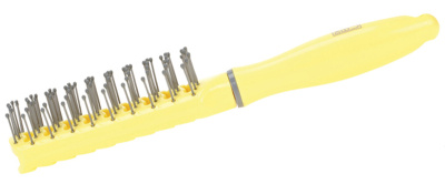 Щетка Dewal Beauty серия "Лимонный пудинг", продувная, с нейлоновым штифтом, прямоугольная