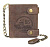Бумажник KLONDIKE «Tim Truck», натуральная кожа в светло-коричневом цвете, 11,5 х 12,5 х 3 см