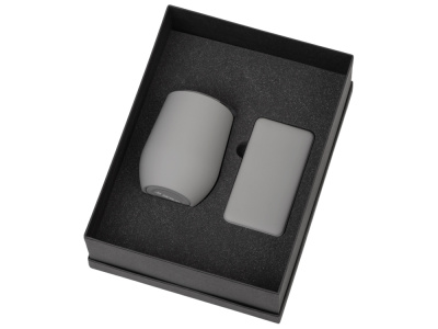 Подарочный набор с термокружкой и повербанком С2, 10000 mAh, серый , размер 10000 mAh