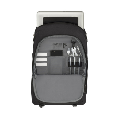 Рюкзак WENGER Oryson 16", чёрный, переработанный ПЭТ/Полиэстер, 32х45х19 см, 25 л.