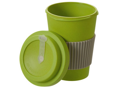 Термокружка Muffin из натуральных волокон, зеленое яблоко