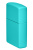 Зажигалка ZIPPO Classic с покрытием Flat Turquoise, латунь/сталь, бирюзовая, глянцевая, 38x13x57 мм
