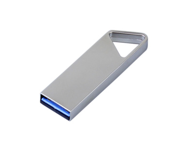USB 3.0-флешка на 16 Гб с мини чипом, компактный дизайн, отверстие треугольной формы для цепочки , размер 16ГБ