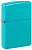 Зажигалка ZIPPO Classic с покрытием Flat Turquoise, латунь/сталь, бирюзовая, глянцевая, 38x13x57 мм