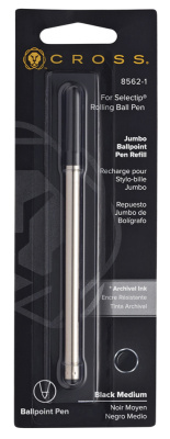 Стержень Cross шариковый "Jumbo" для роллера Selectip, средний, черный; блистер