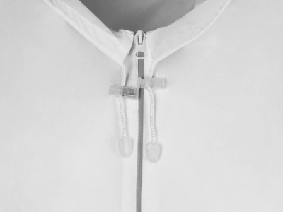 Короткий дождевик Tornado со светоотражающими элементами, белый , размер L