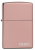 Зажигалка ZIPPO Logo с покрытием High Polish Rose Gold, латунь/сталь, розовое золото, 38x13x57 мм