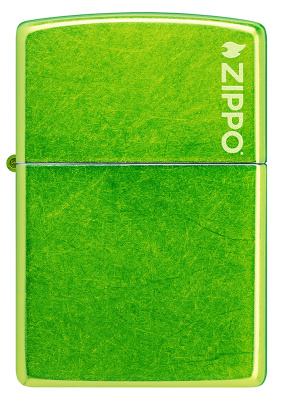 Зажигалка ZIPPO Logo с покрытием Lurid™, латунь/сталь, зеленая, глянцевая, 38x13x57 мм