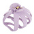 Заколка-краб для волос Dewal Beauty 1 шт/ уп.лиловая, большая