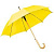 Зонт-трость с деревянной ручкой, полуавтомат; желтый; D=103 см, L=90см; 100% полиэстер