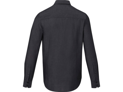 Cuprite Мужская рубашка с длинным рукавом, изготовленная из натуральных материалов, которые отвечают стандарту GOTS - сплошной черный , размер XS