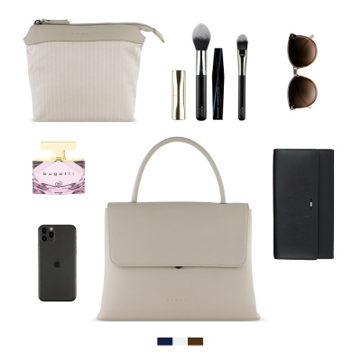 Сумка женская BUGATTI ИЛЬВА | ILVA, бежевая, полиуретан, 30,5х14х24,5 см