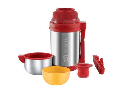 Термос универсальный (для еды и напитков) Relaxika 201, 1000 мл, стальной , размер 1000 мл