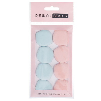 Набор мини спонжей Dewal Beauty для нанесения макияжа, 8шт/уп