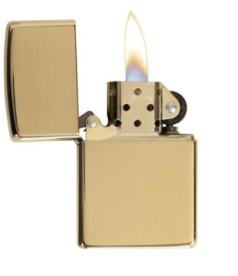 Зажигалка ZIPPO Classic с покрытием High Polish Brass, латунь/сталь, золотистая, 38x13x57 мм