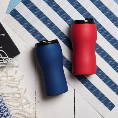 Термокружка вакуумная  "Velvet";  380 мл; красный; металл/пластик