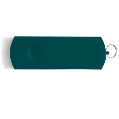 Флешка ELEGANCE COLOR Белая с зеленым 4026.07.02.16ГБ3.0