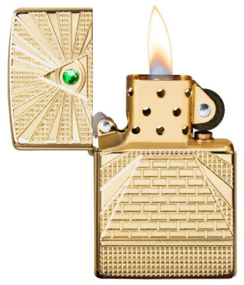 Зажигалка ZIPPO Armor™ с покрытием High Polish Brass, латунь/сталь, золотистая, 38x13x57 мм