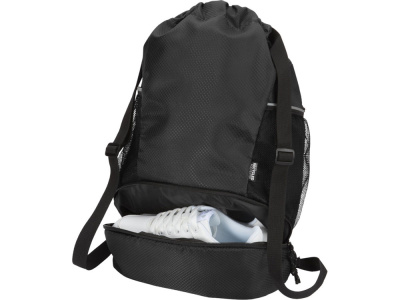 Nomad спортивная сумка из переработанного материала GRS с завязками и нижним отделением на 18 л, черный