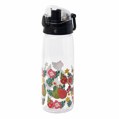 Бутылка для воды FLASK, 800 мл; 25,2х7,7см, прозрачный, пластик