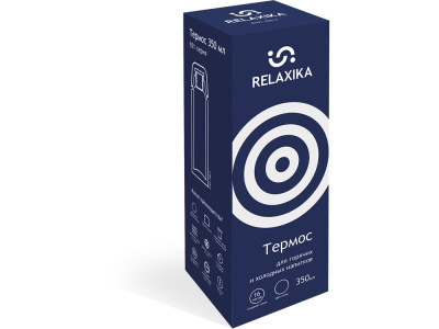 Термос Relaxika 101 (0,35 литра), темно-синий (без лого) , размер 350