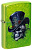Зажигалка ZIPPO Steampunk Skeleton с покрытием Lurid™, латунь/сталь, зеленая, глянцевая, 38x13x57 мм